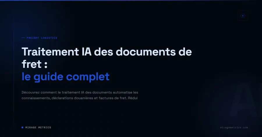 Traitement IA des documents de fret : le guide complet