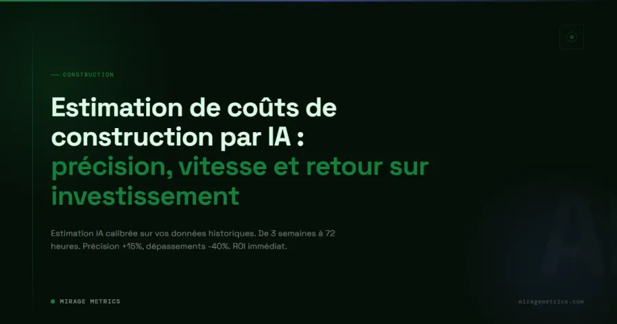 Estimation de coûts par IA : précision et retour sur invest.