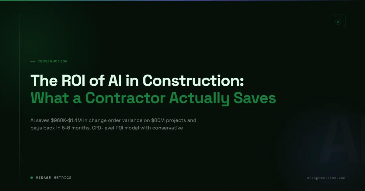 Construction AI ROI: What Contractors Actually Save