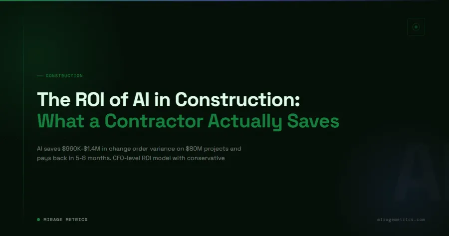 Construction AI ROI: What Contractors Actually Save
