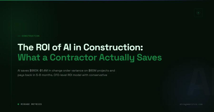 The ROI of AI in Construction: What a Contractor Actually Saves