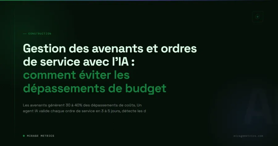 Gestion des avenants avec l'IA : éviter les dépassements