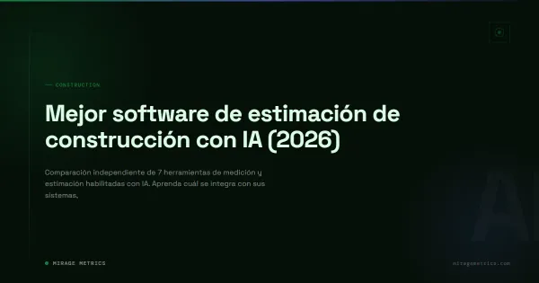Mejor software de estimación de construcción con IA (2026)