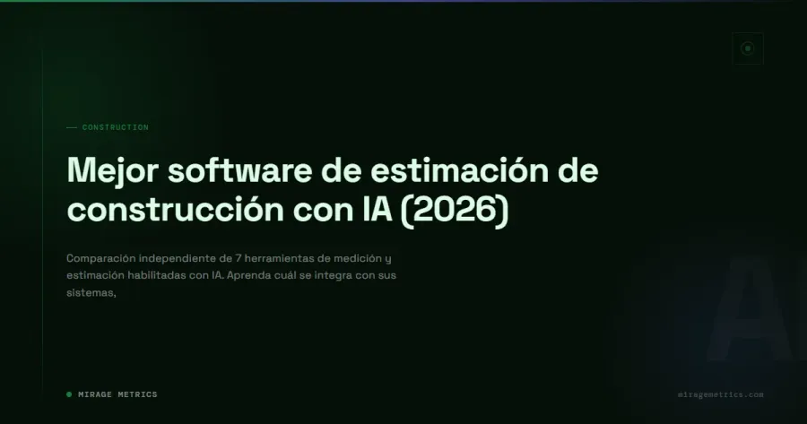 Mejor software de estimación de construcción con IA (2026)