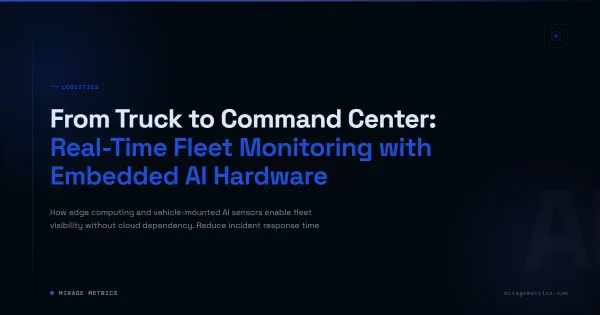 Real-Time Fleet Monitoring AI for Logistics