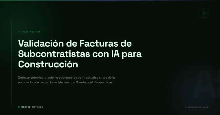 Validación de Facturas de Subcontratistas con IA