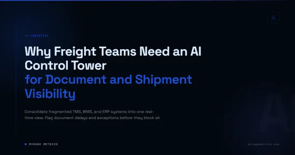 AI Control Tower Freight Visibility & Tracking