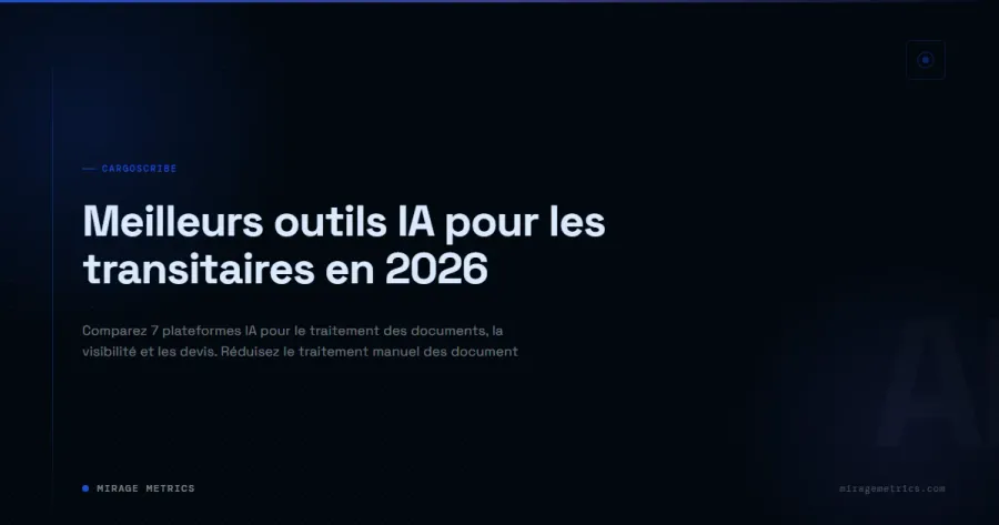 Meilleurs outils IA pour les transitaires en 2026