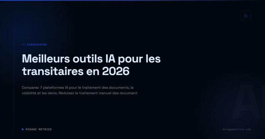 Meilleurs outils IA pour les transitaires en 2026