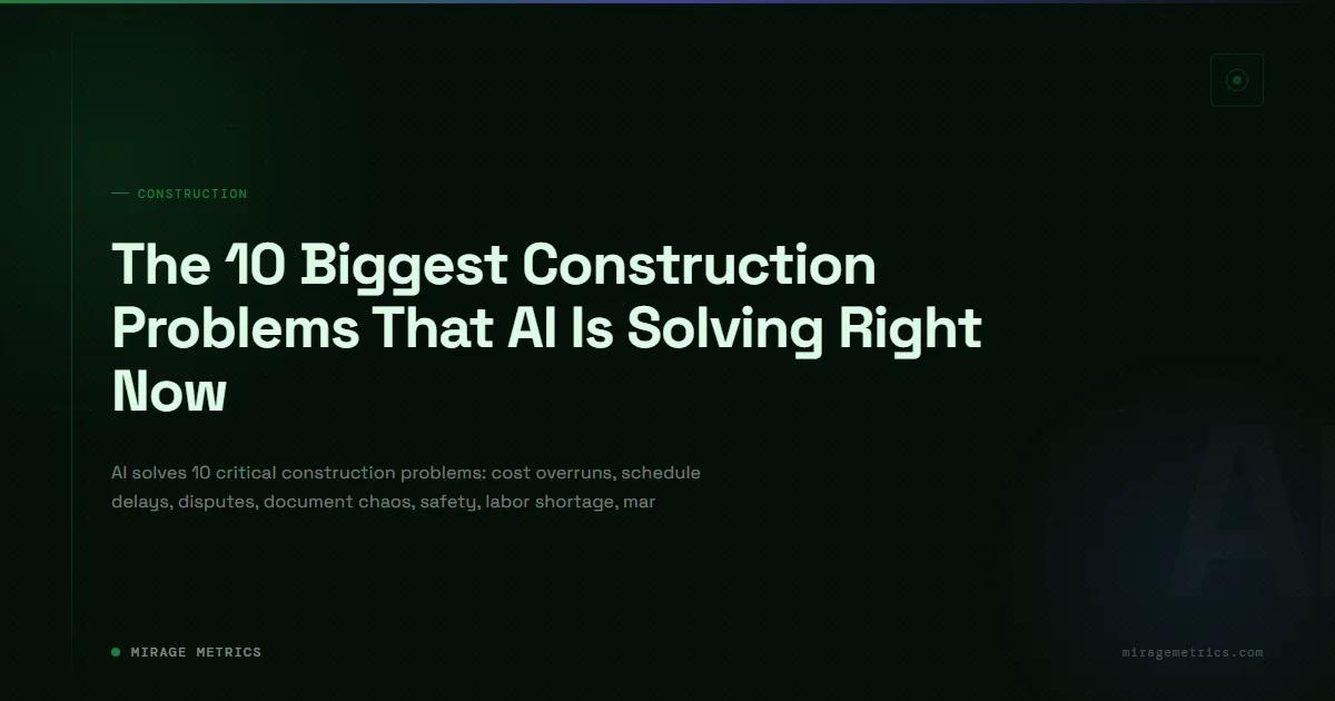 Construction Problems AI Solves: Top 10 Solutions