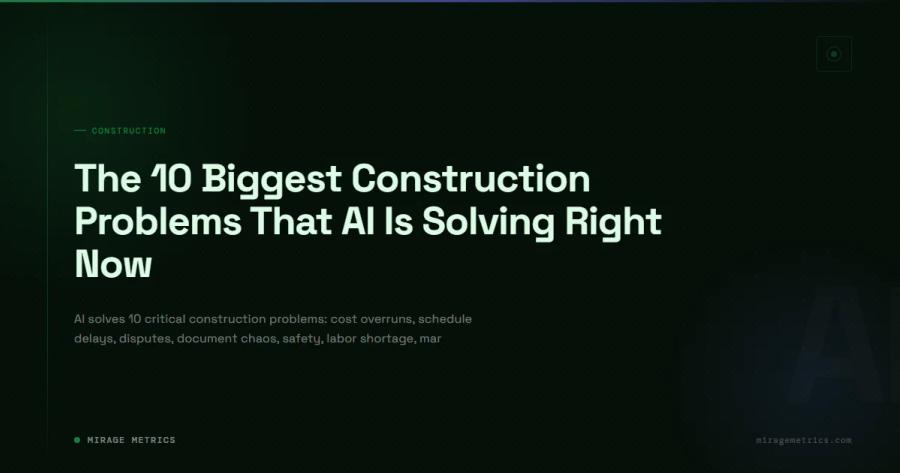 The 10 Biggest Construction Problems That AI Is Solving Right Now