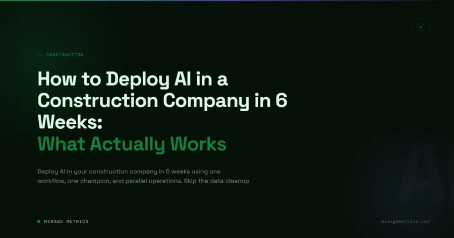 How to Roll Out AI Across Your Construction Team: A 6-Week Adoption Plan