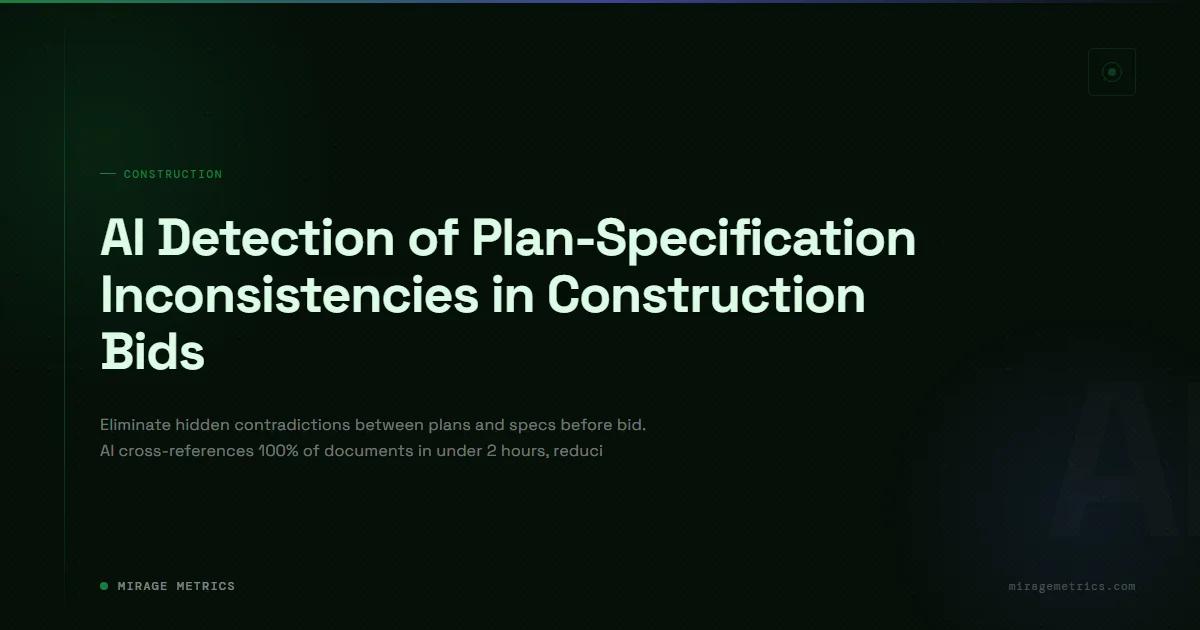 Construction Plan Specification Inconsistencies