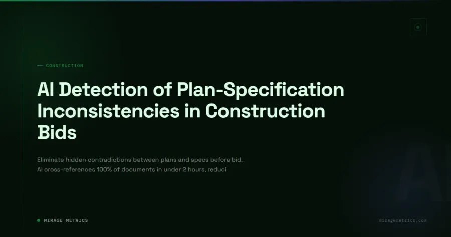 Construction Plan Specification Inconsistencies