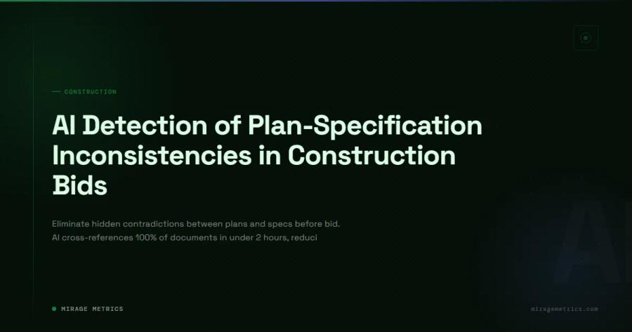 AI Detection of Plan-Specification Inconsistencies in Construction Bids