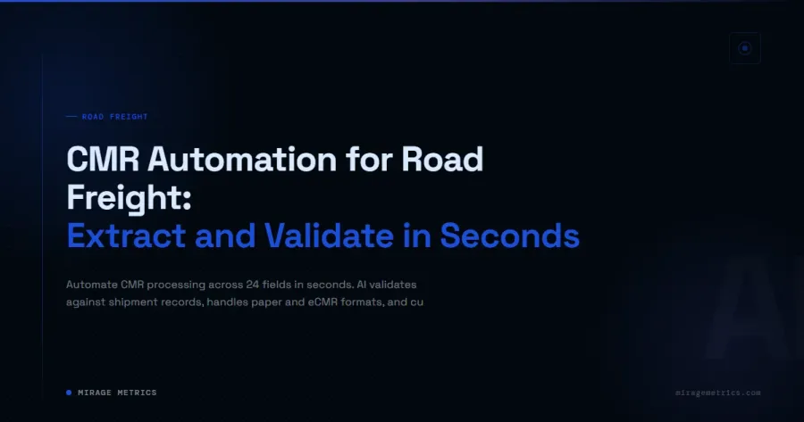 CMR Automation Road Freight Extract Validate
