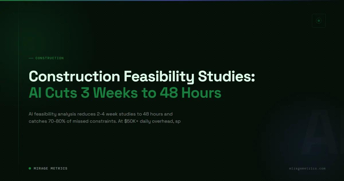 Construction Feasibility Study AI: 48 Hours vs Weeks