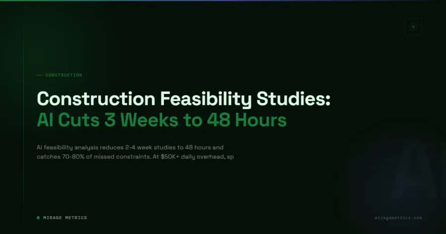 Construction Feasibility Study AI: 48 Hours vs Weeks