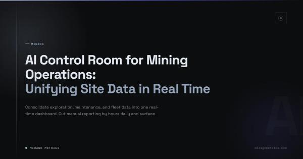 AI Control Room Mining Operations: Real-Time Data