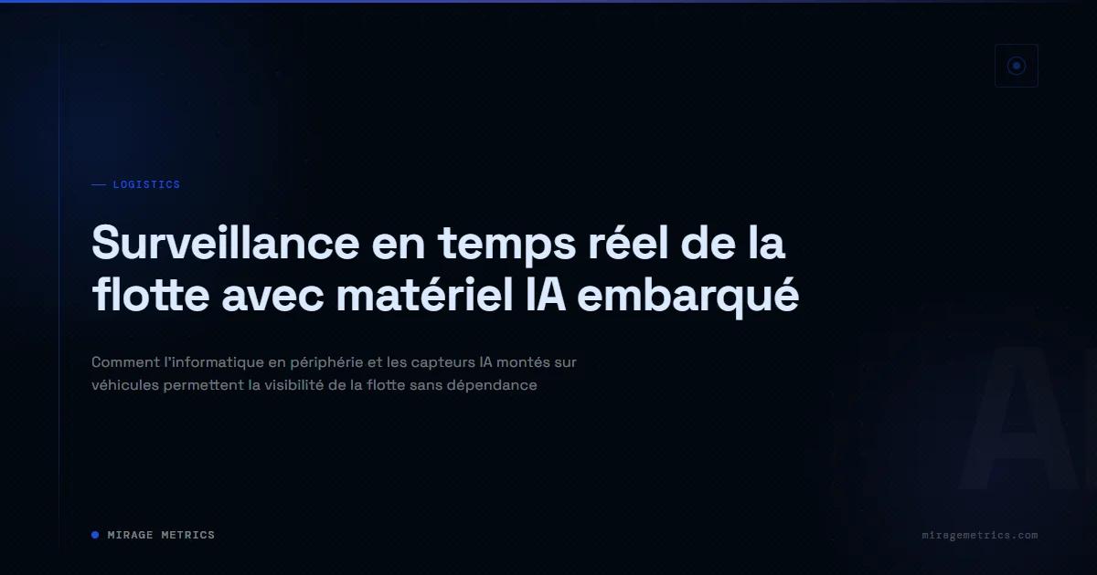 Surveillance flotte IA en temps réel sans cloud