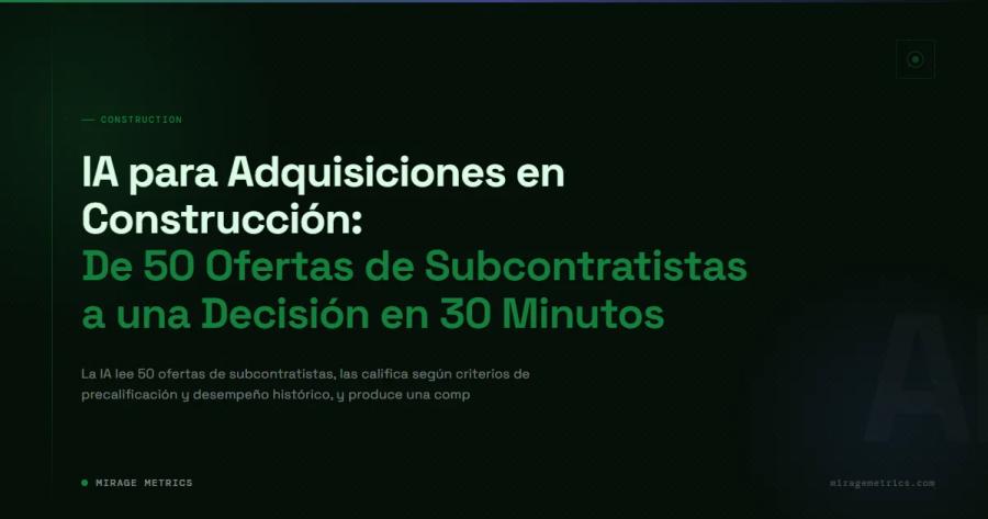 IA para Adquisiciones en Construcción: 50 a 1