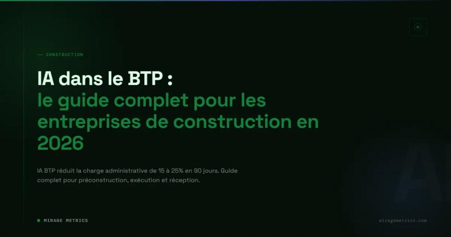 IA dans le BTP : le guide complet pour les entreprises de construction en 2026
