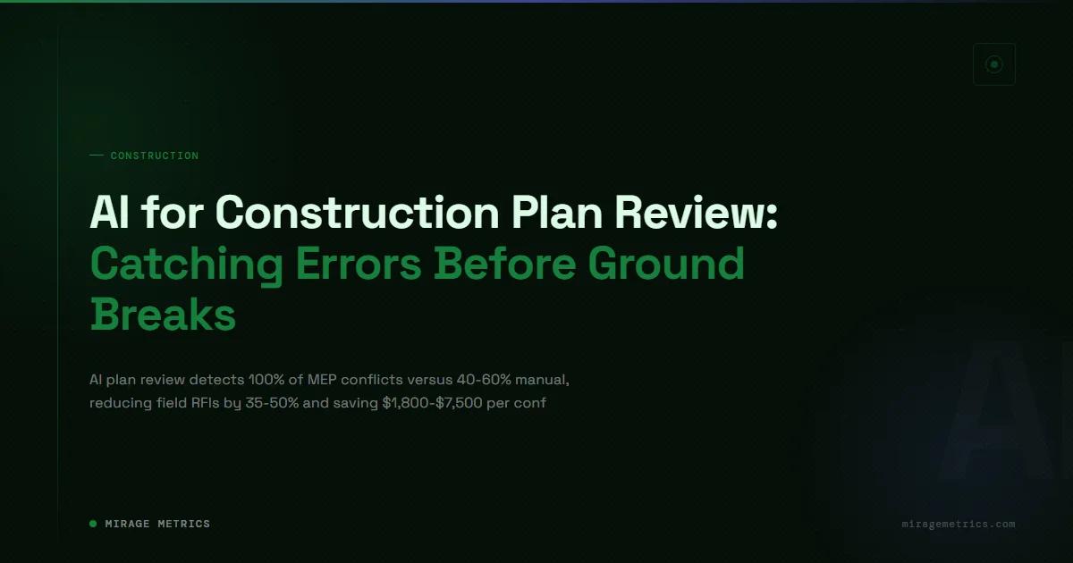 AI plan review construction: catch MEP errors early
