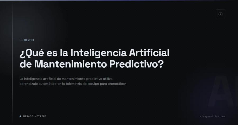 Inteligencia Artificial de Mantenimiento Predictivo
