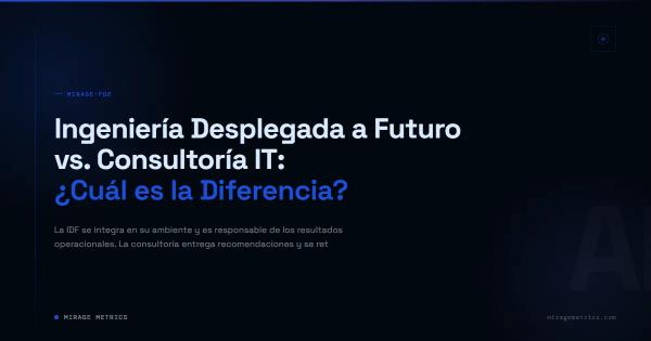 Ingeniería Desplegada a Futuro vs Consultoría IT
