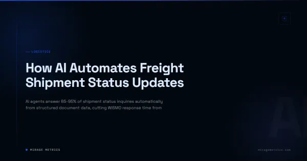 How AI Automates Freight Shipment Status Updates