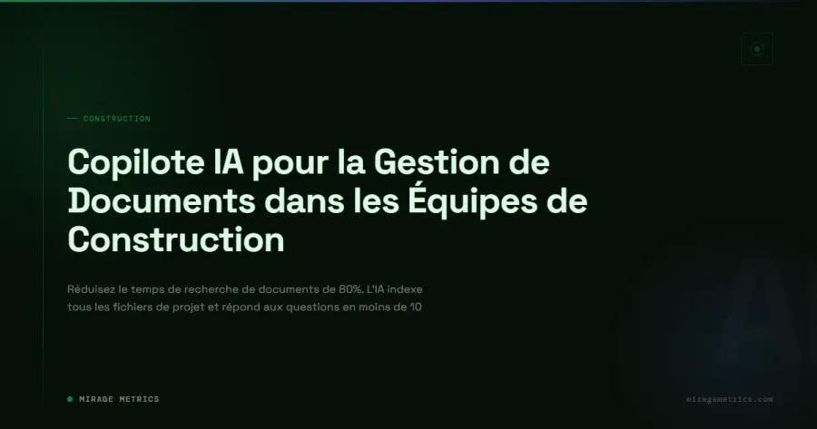 IA pour Gestion Documents Construction