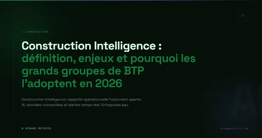 Construction Intelligence : définition et adoption en 2026