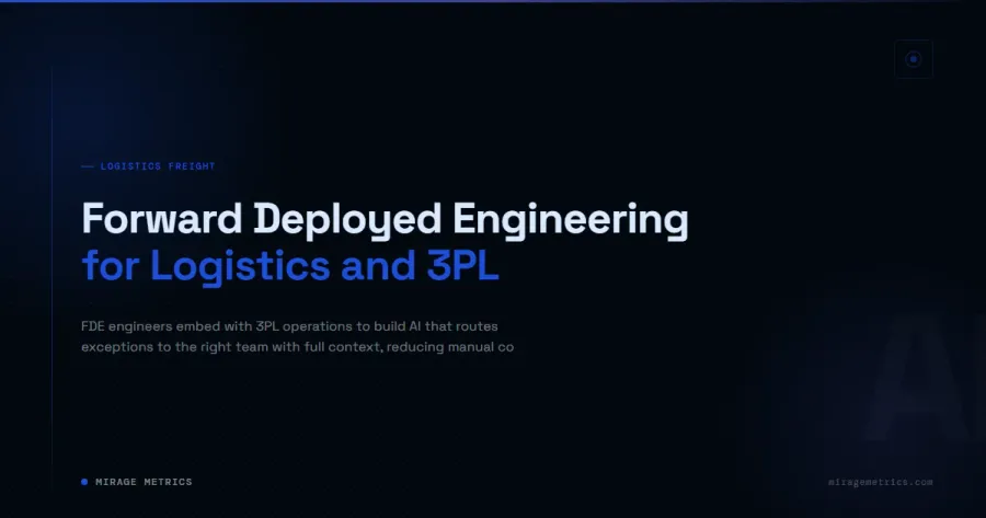 Forward Deployed Engineering for Logistics and 3PL