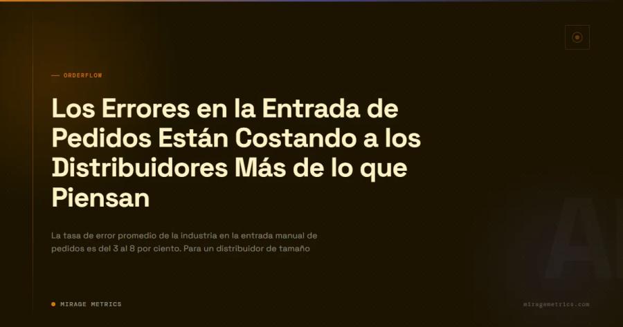 Reducción de errores en entrada de pedidos