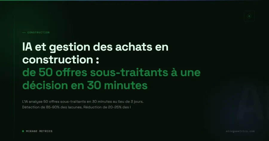 Gestion achats construction IA: 50 offres en 30 min