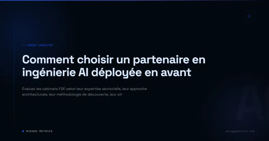 Choisir un partenaire en ingénierie AI déployée