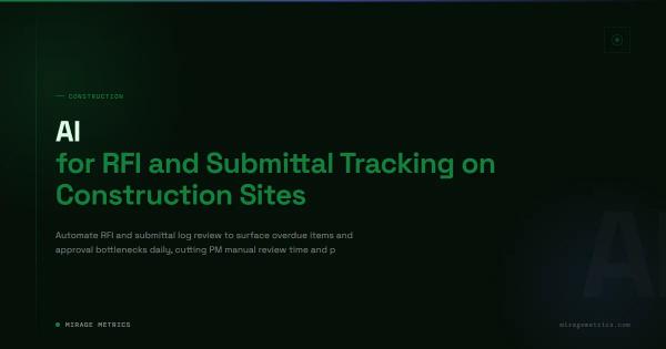 AI for RFI and Submittal Tracking on Construction Sites