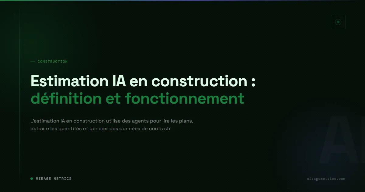 Estimation IA construction: lire plans et extraire quantités