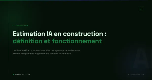 Estimation IA en construction : définition