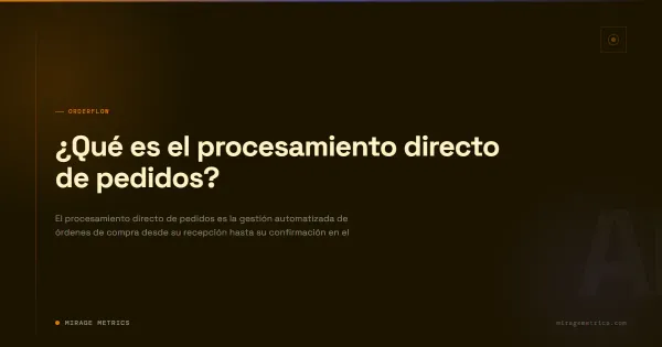¿Qué es el procesamiento directo de pedidos?