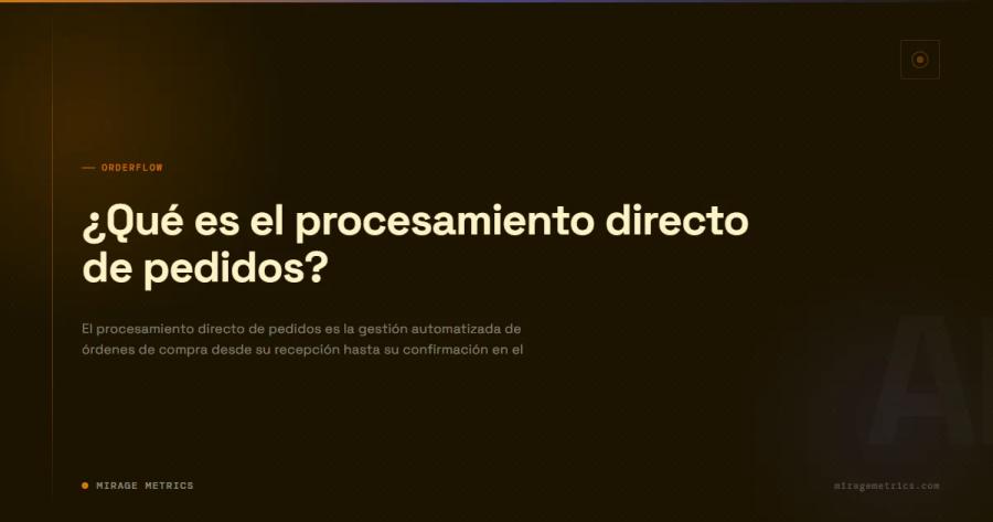 ¿Qué es el procesamiento directo de pedidos?