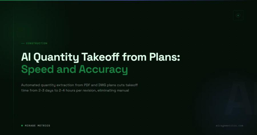 AI Quantity Takeoff from Plans: Speed and Accuracy