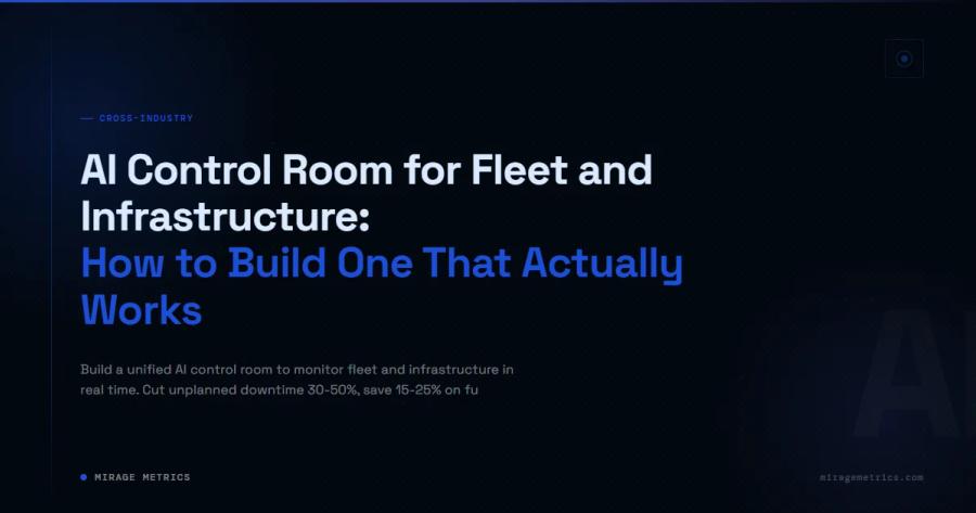 AI Control Room for Fleet and Infrastructure: How to Build One That Actually Works