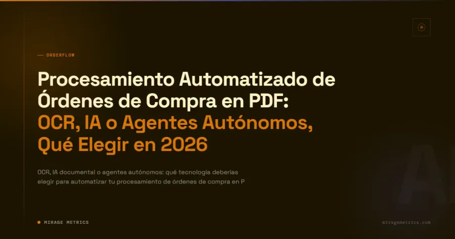 Procesamiento de órdenes de compra en PDF con IA