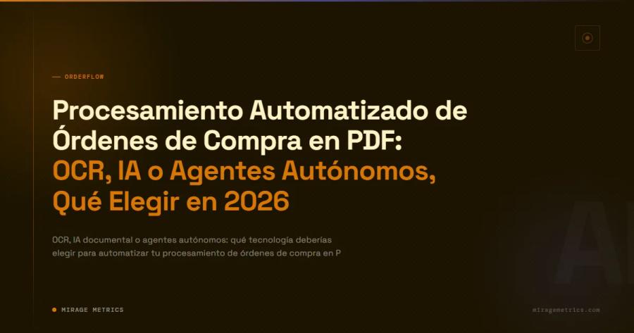 Procesamiento de órdenes de compra en PDF con IA
