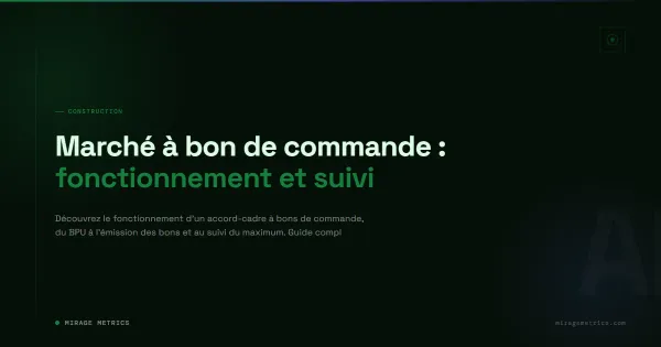 Marché à bon de commande : fonctionnement et suivi