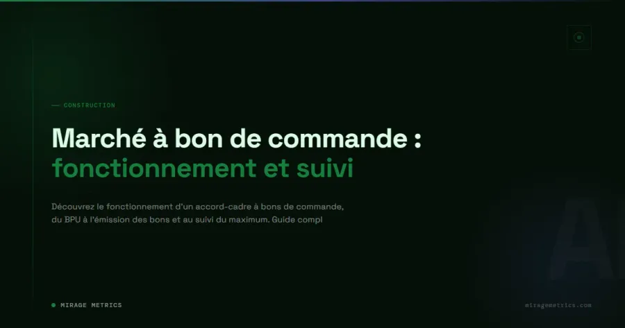 Marché à bon de commande : fonctionnement et suivi