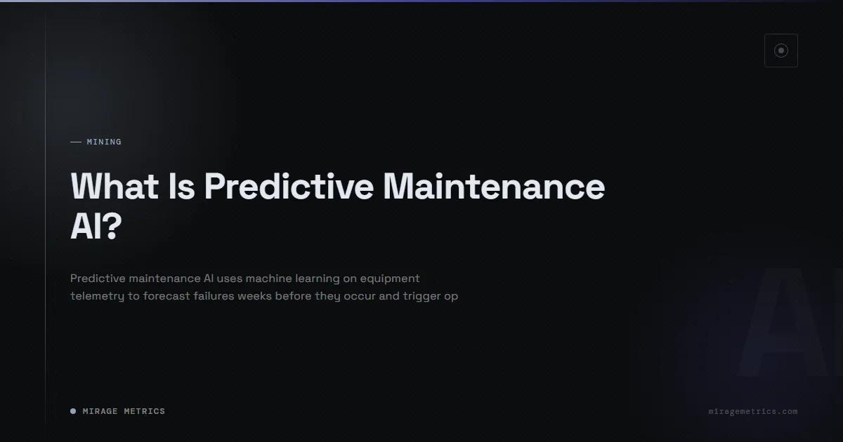 What Is Predictive Maintenance AI?