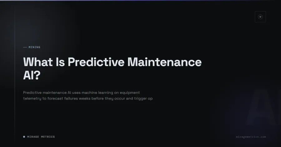 What Is Predictive Maintenance AI?