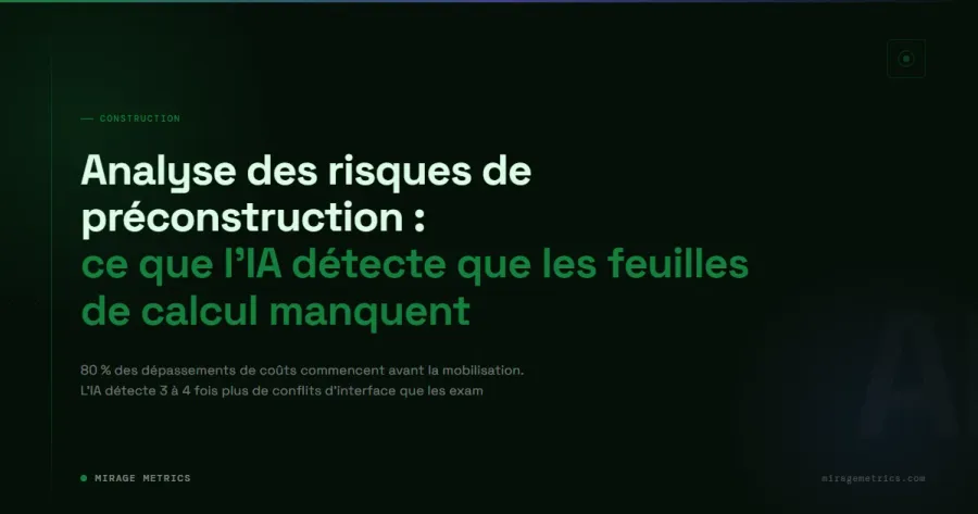 Analyse des risques de préconstruction : ce que l'IA détecte